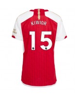 Arsenal Jakub Kiwior #15 Domácí Dres pro Dámské 2023-24 Krátký Rukáv